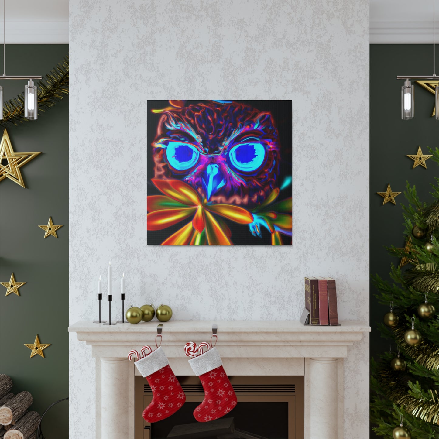 Neo-Owl Bloom - Canvas
