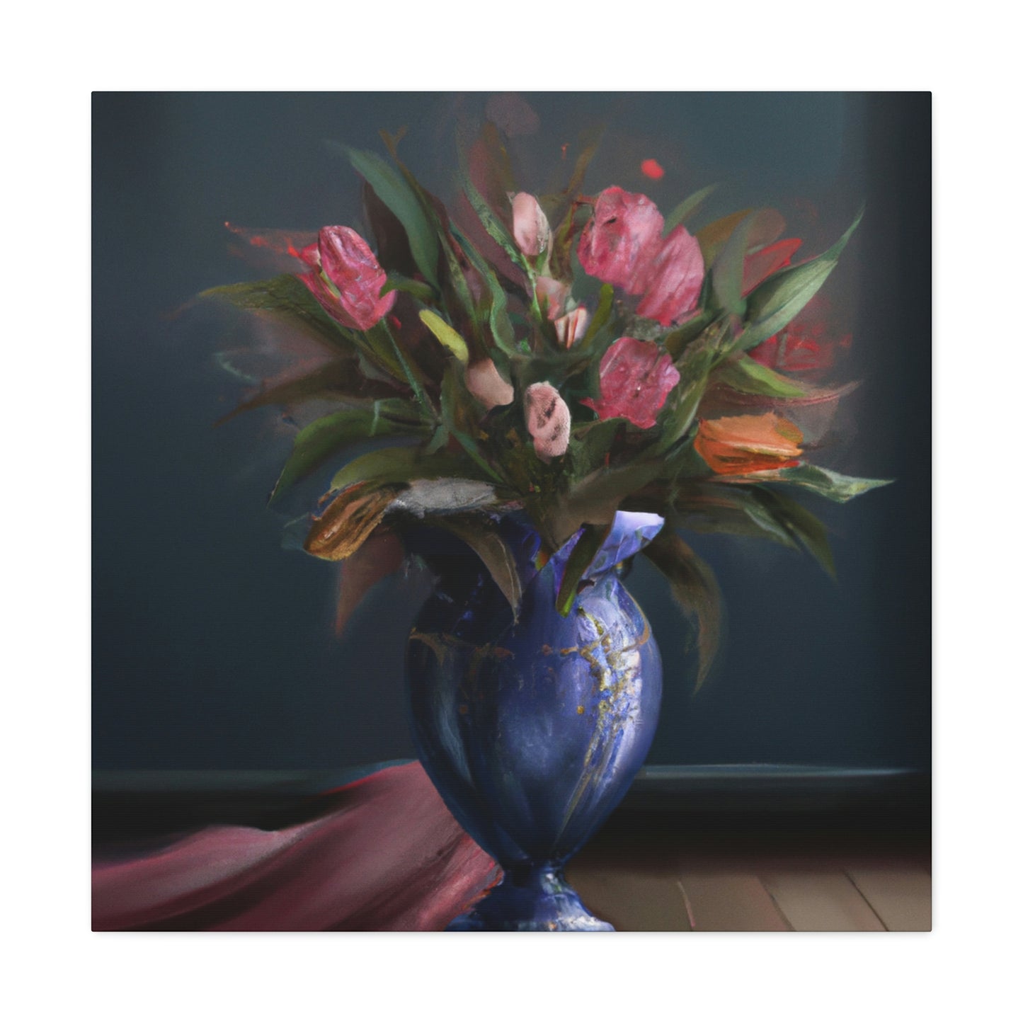 "Floral Finesse Flourish - Canvas