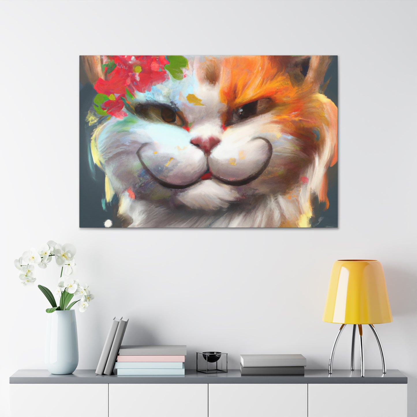 Feline Flora - Canvas