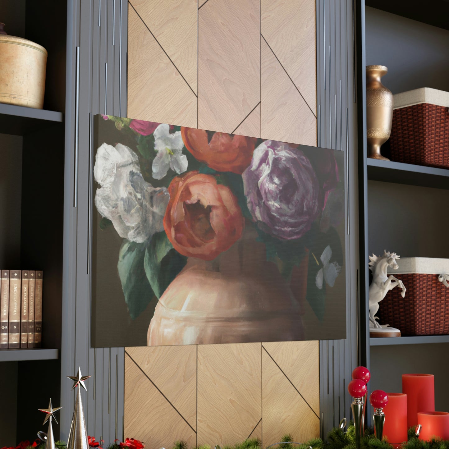 "Fading Floral Finesse" - Canvas