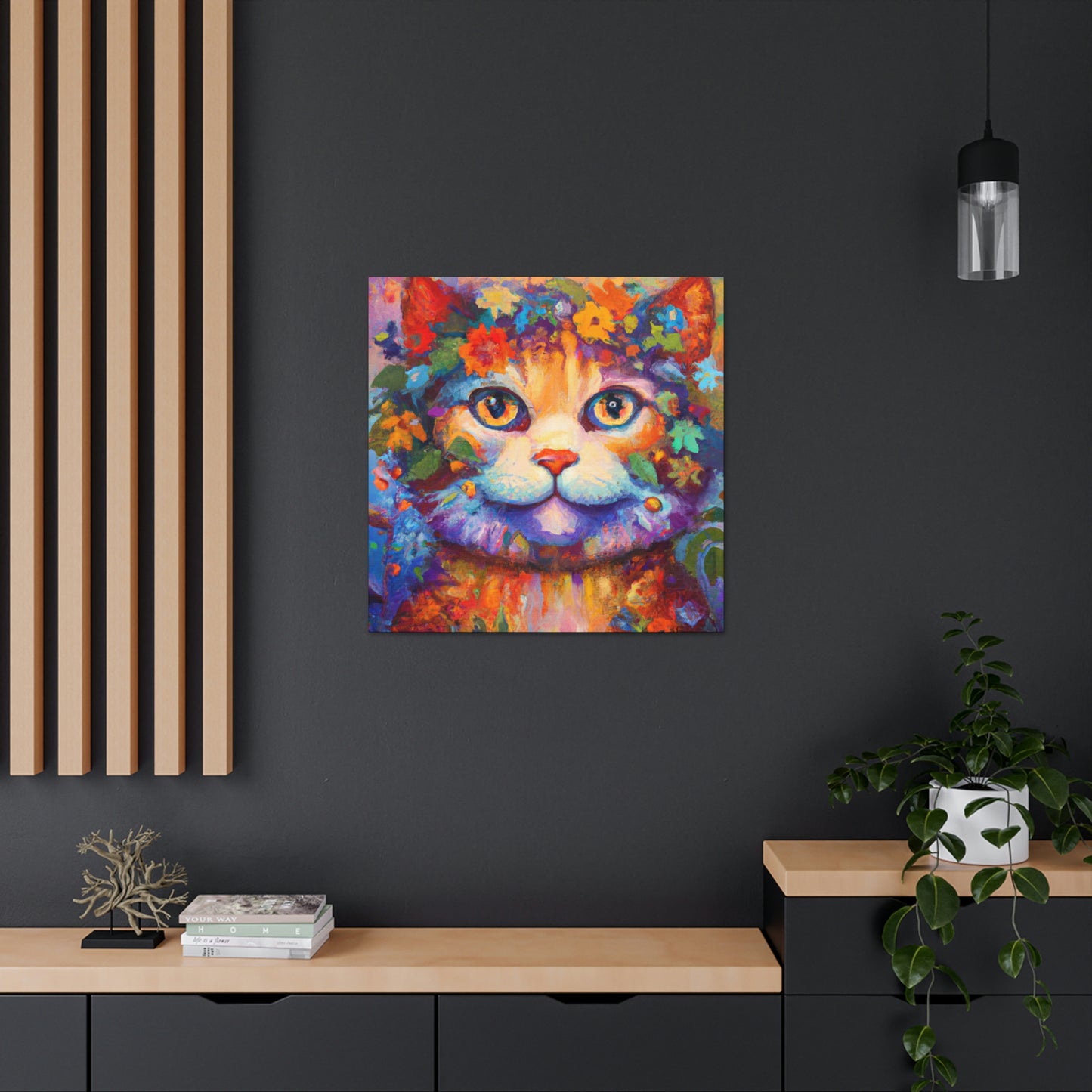 Feline Floral - Canvas