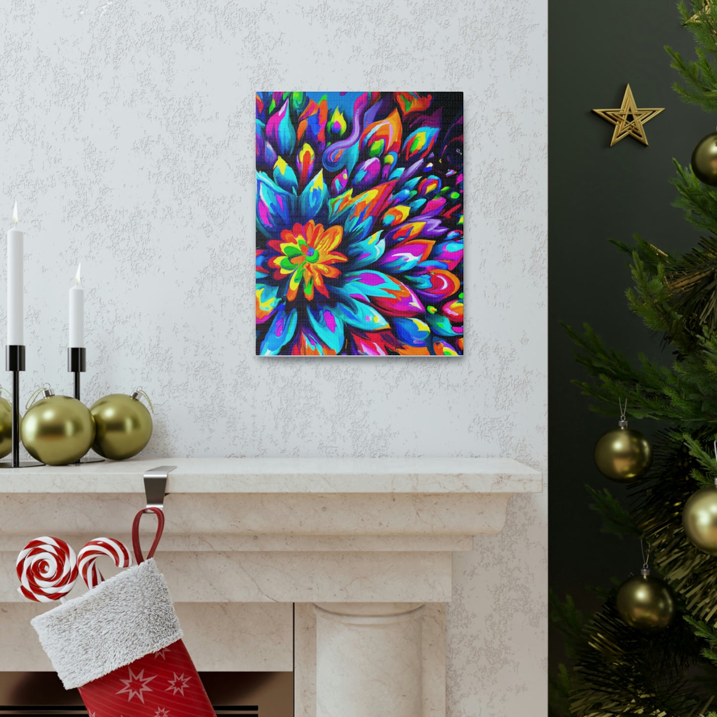 "Psychedelic Bloom" - Canvas