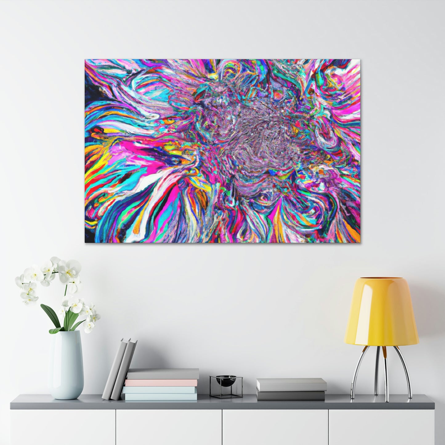 Psychedelic Bloom. - Canvas