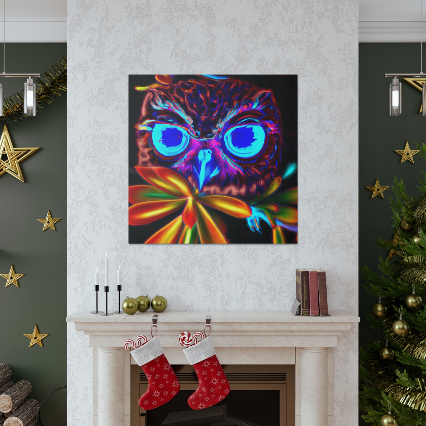 Neo-Owl Bloom - Canvas
