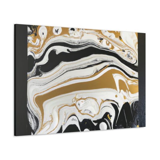 Golden Flux Swirls - Canvas