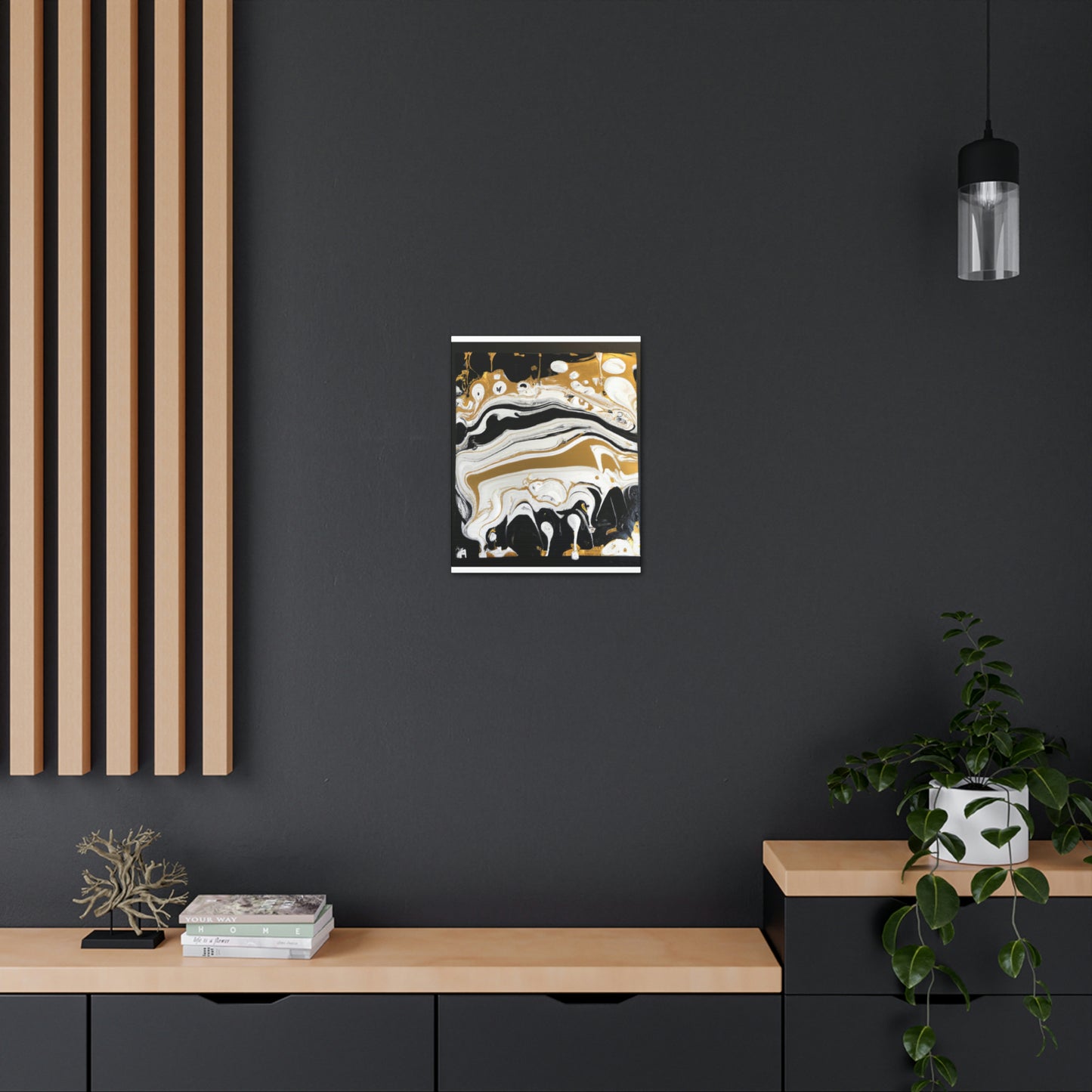 Golden Flux Swirls - Canvas