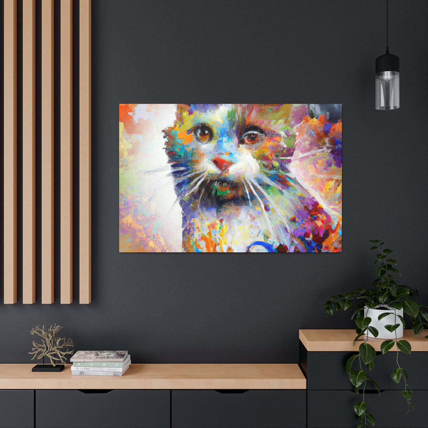 Bloomy Feline! - Canvas