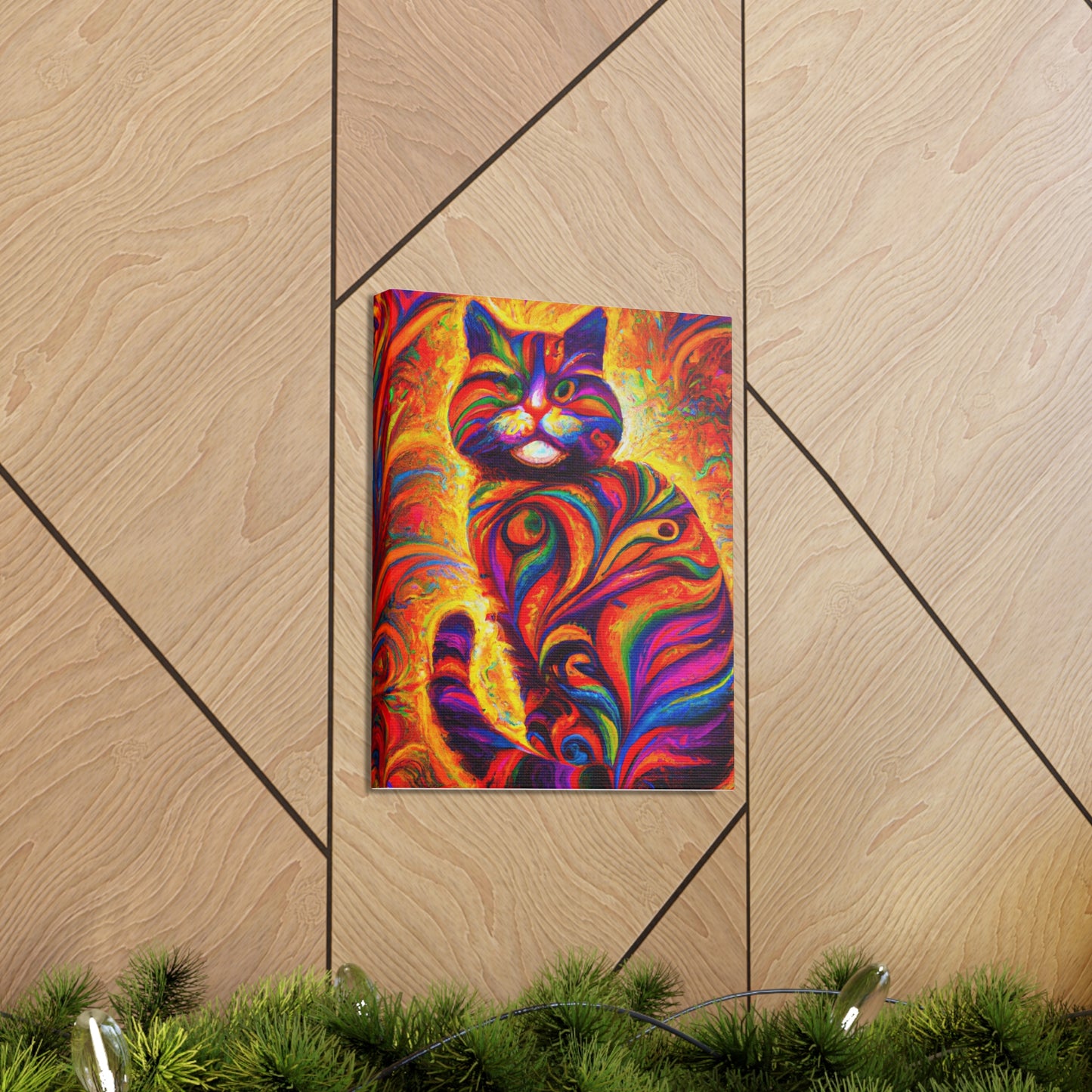 Feline Floral - Canvas