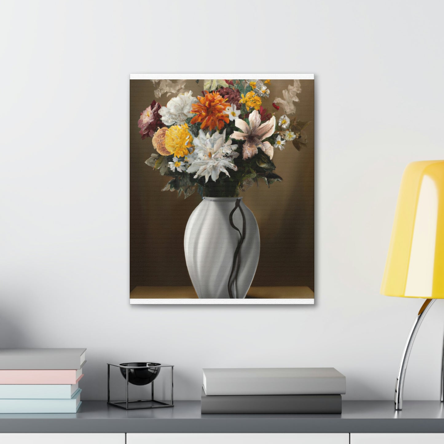 "Delicate Vase Blooms" - Canvas