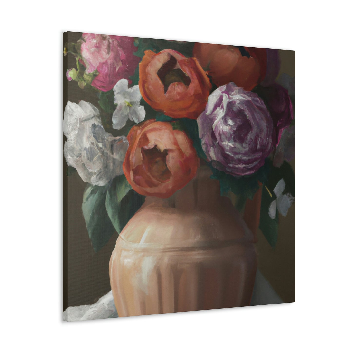 "Fading Floral Finesse" - Canvas