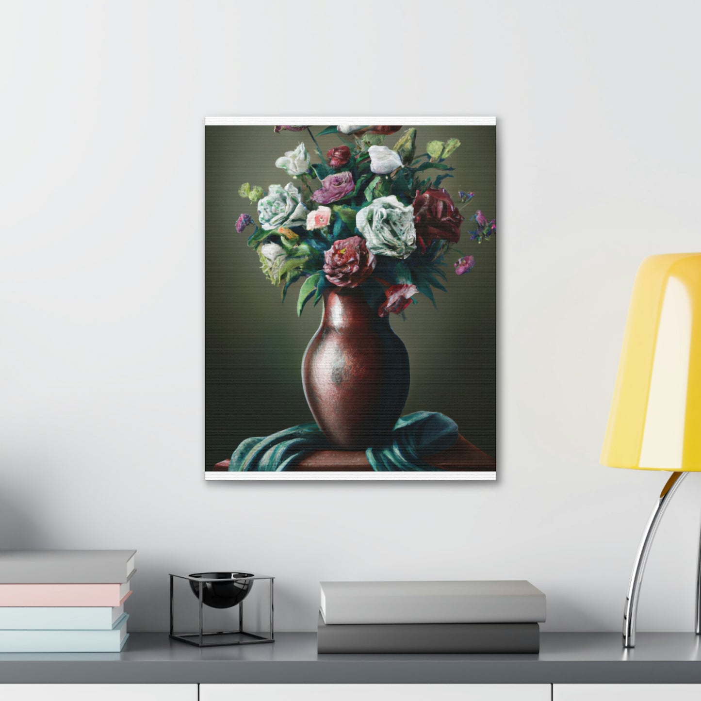 "Delicate Floral Flourish" - Canvas