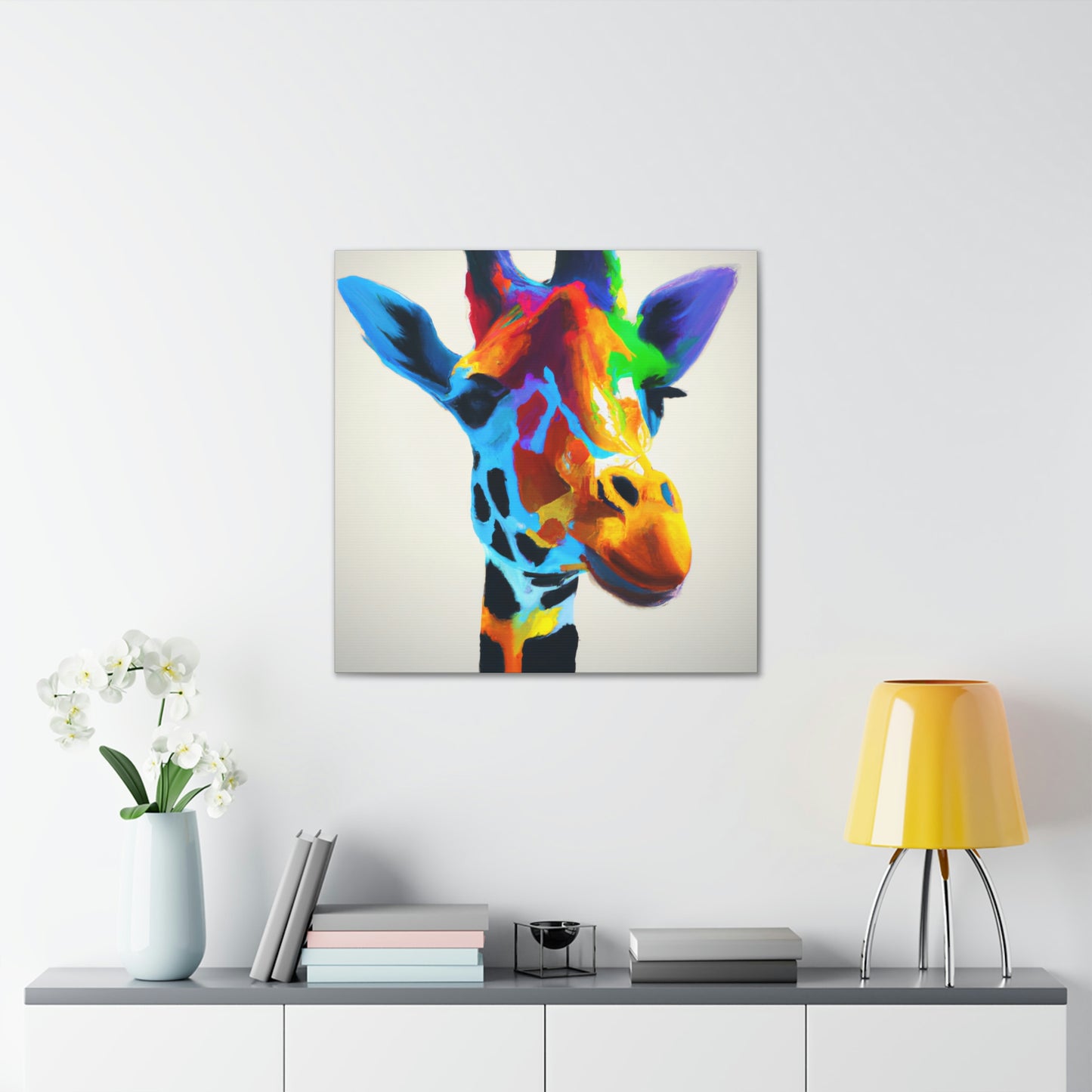 Vibrant Giraffe Dream. - Canvas