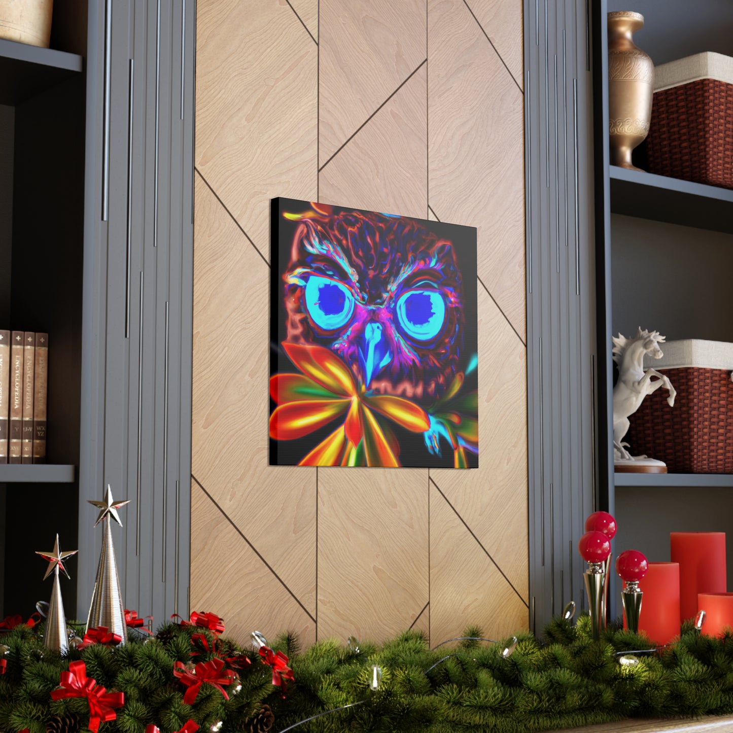 Neo-Owl Bloom - Canvas