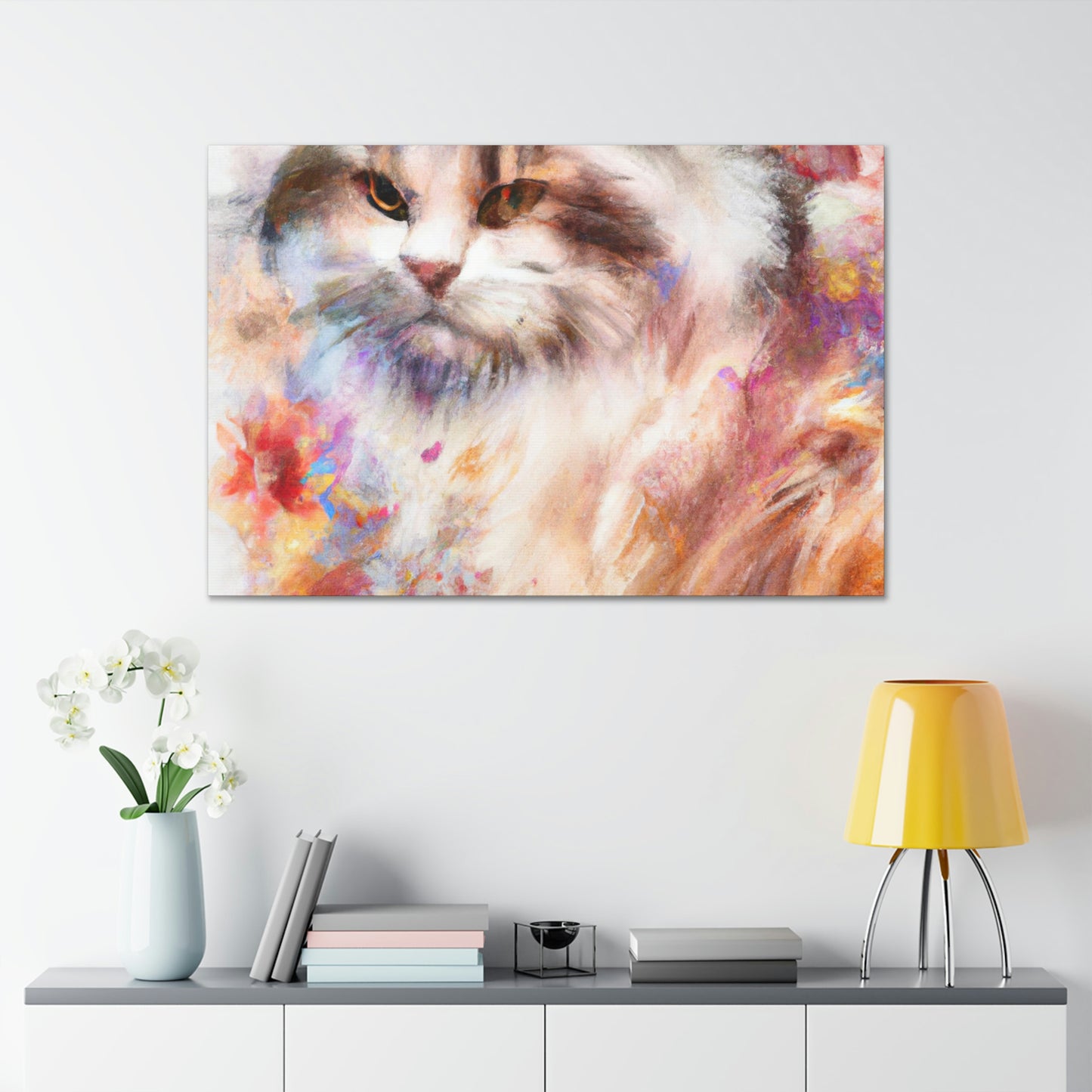 Feline Flora. - Canvas