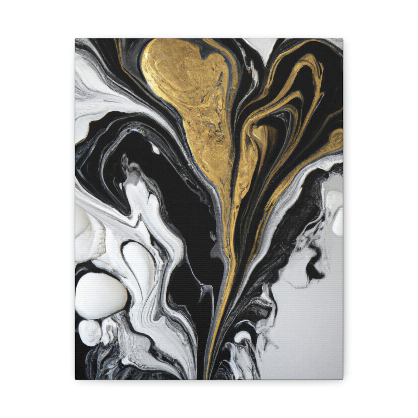Golden Splatter Mosaic - Canvas