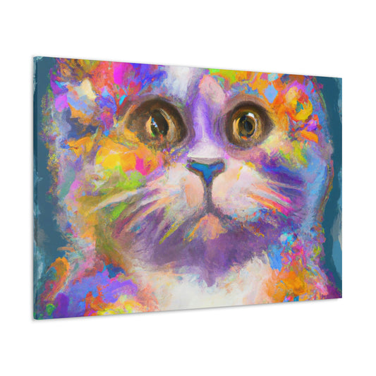 "Cat Rainbow". - Canvas