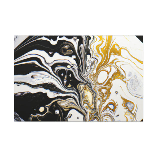 Golden Sparkle Flow. - Canvas