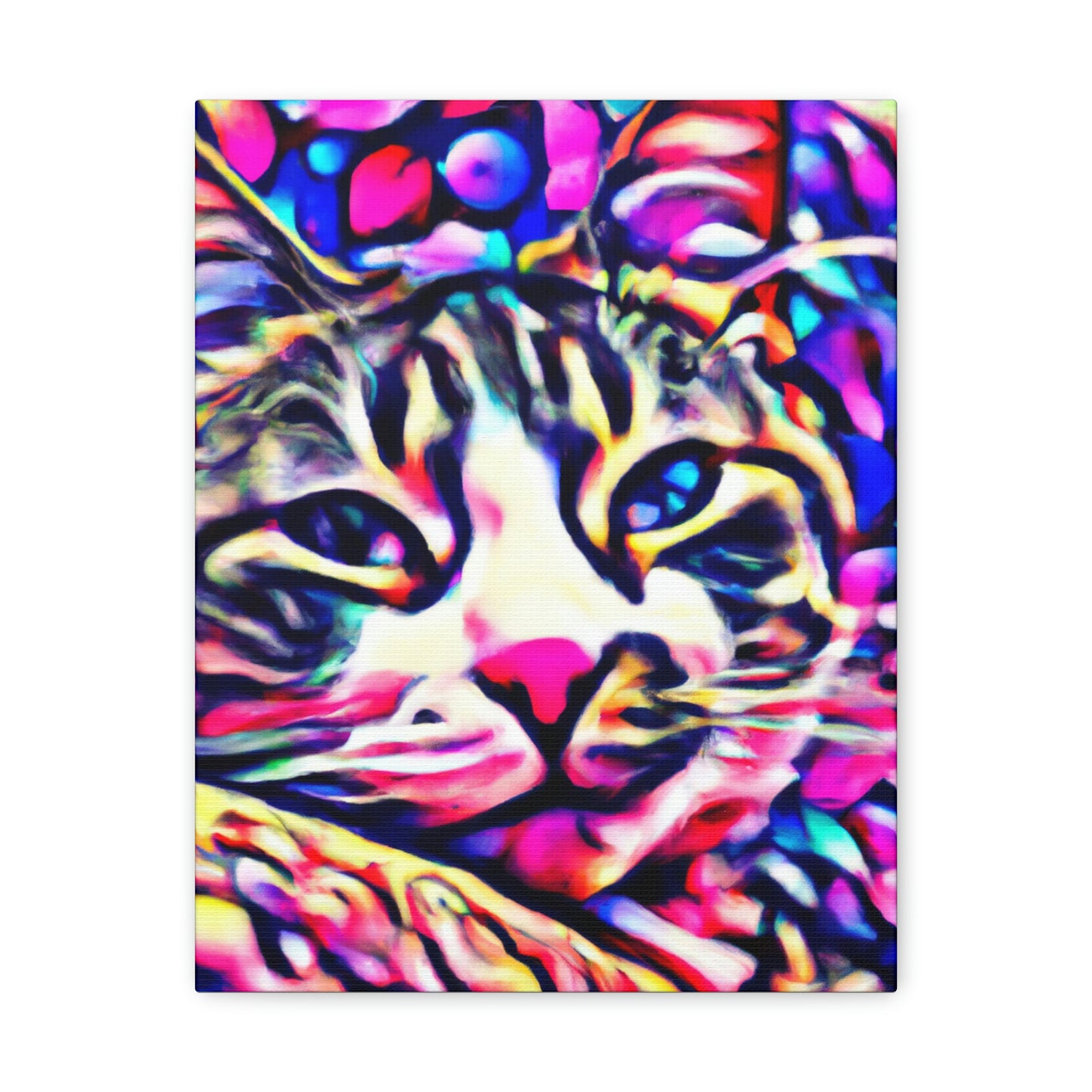 1. Multi-Colored Cat Flux
2. Flowered Digital Mix
3. Flowered Room Cat - Canvas