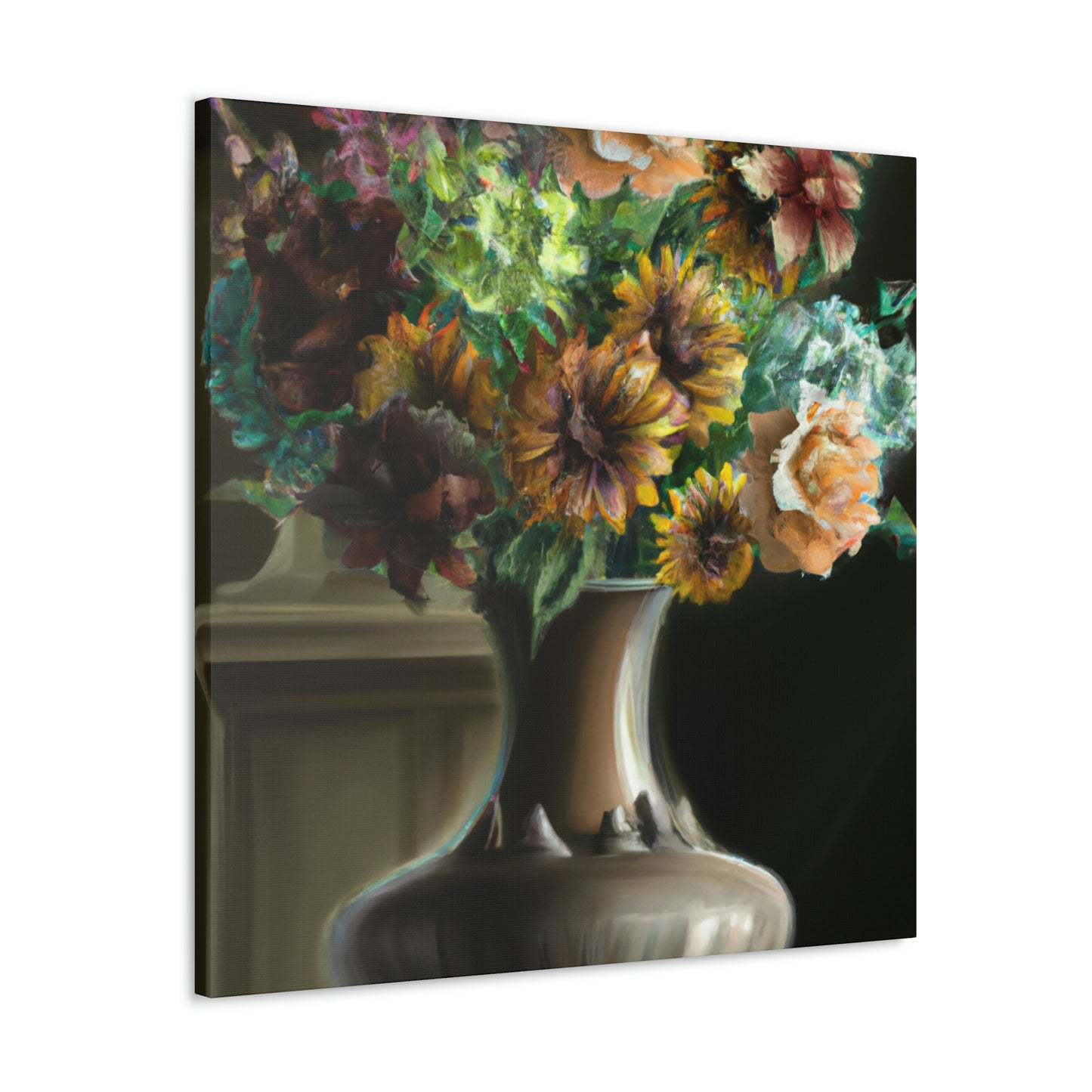 "Delicate Blossoms Vase." - Canvas