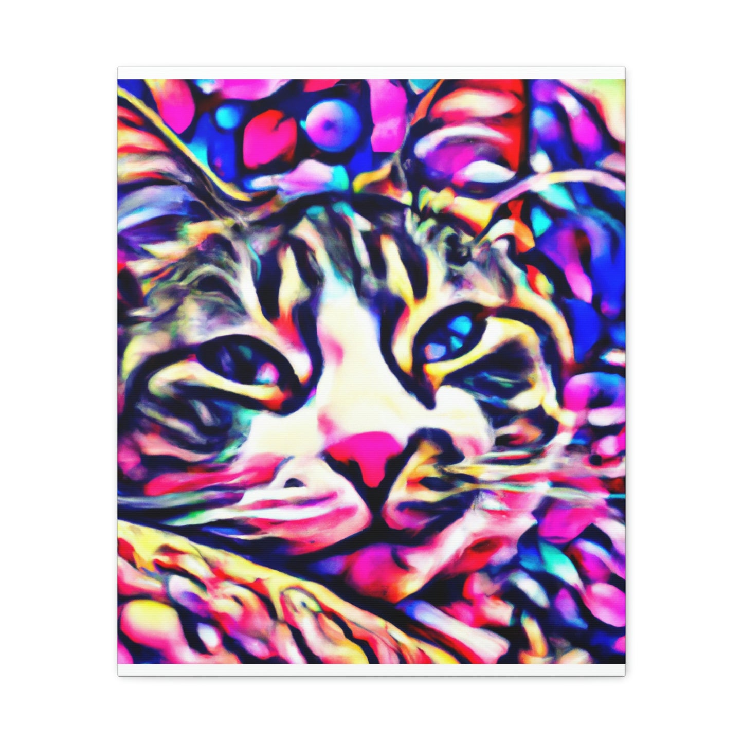 1. Multi-Colored Cat Flux
2. Flowered Digital Mix
3. Flowered Room Cat - Canvas