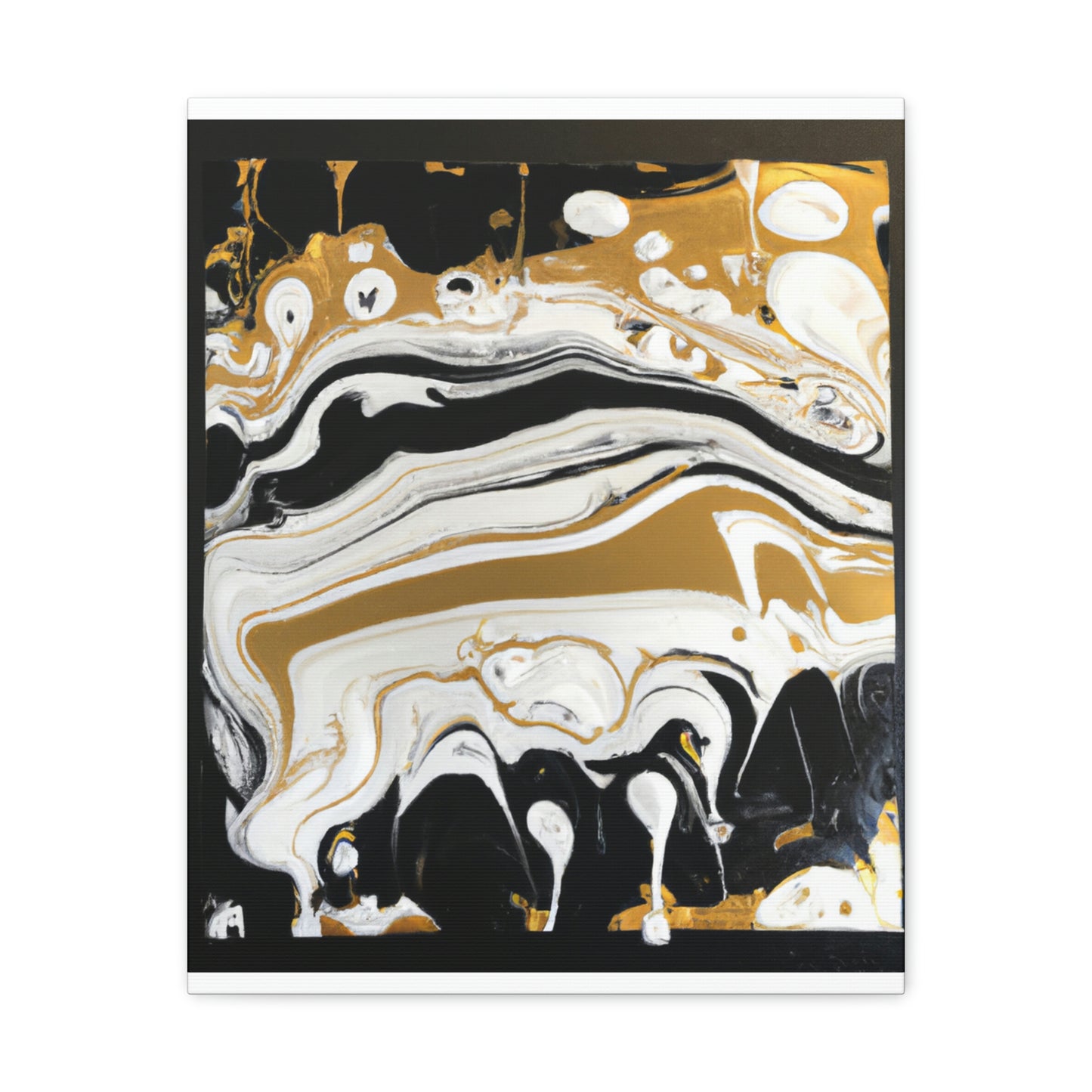 Golden Flux Swirls - Canvas