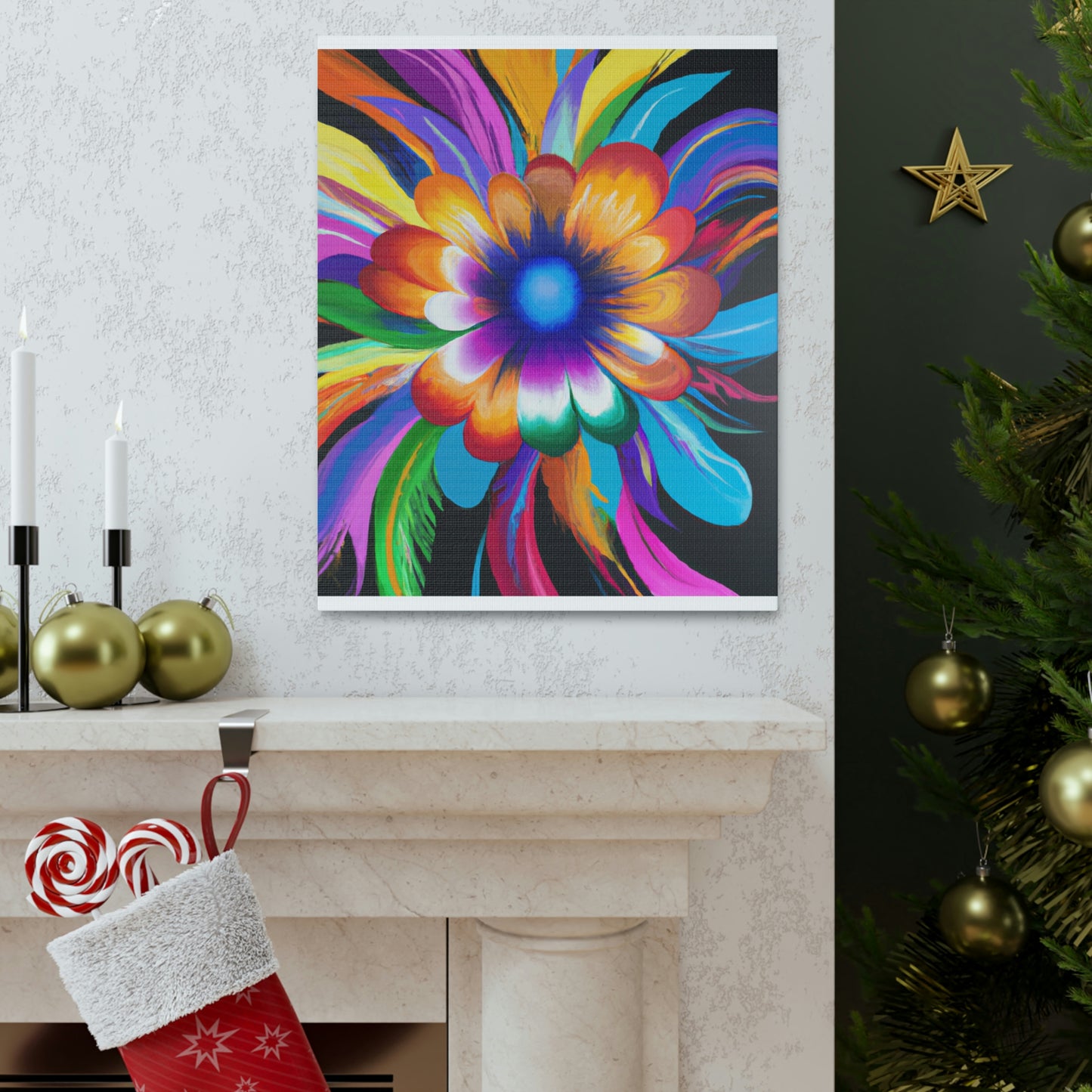 Psychedelic Bloom. - Canvas