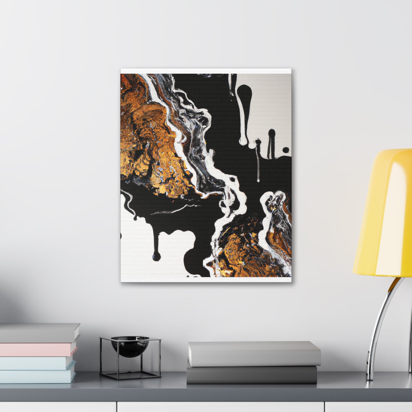 Golden Intricacy Flow. - Canvas