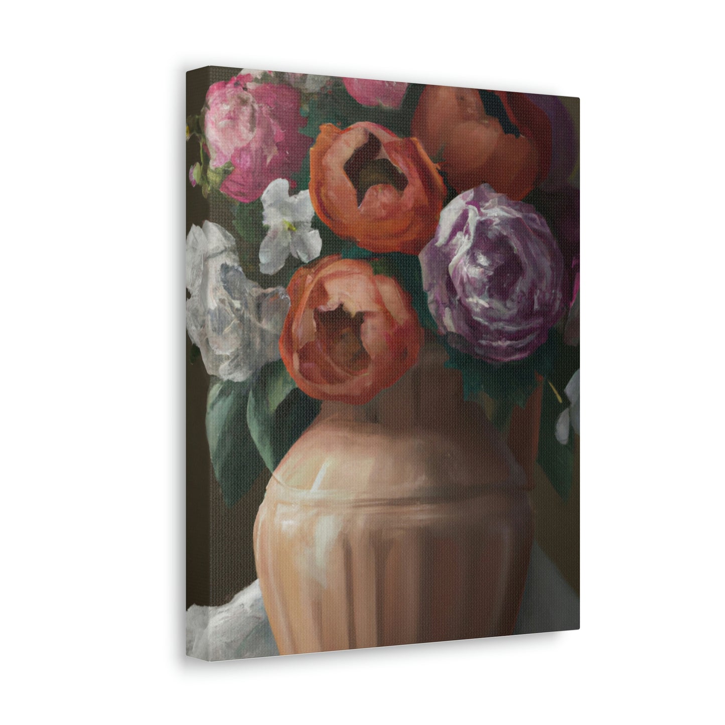 "Fading Floral Finesse" - Canvas