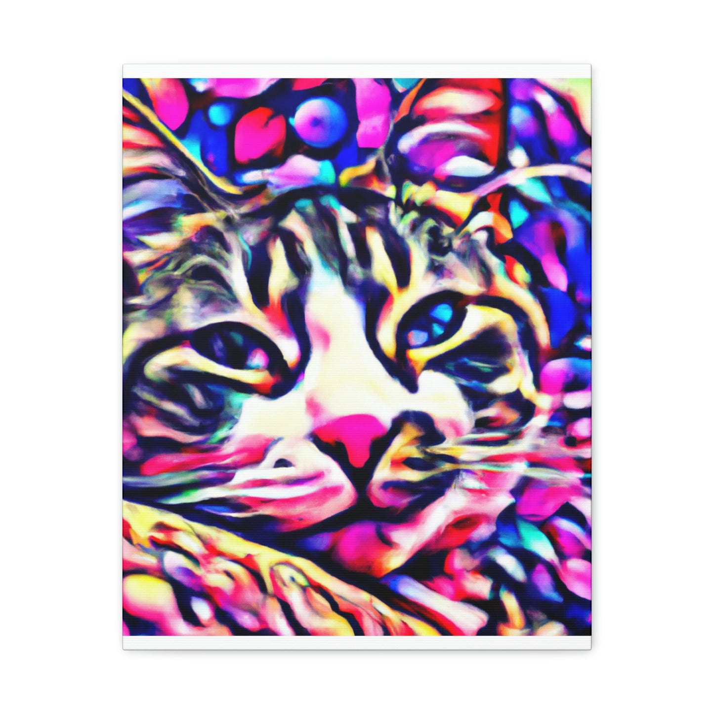 1. Multi-Colored Cat Flux
2. Flowered Digital Mix
3. Flowered Room Cat - Canvas