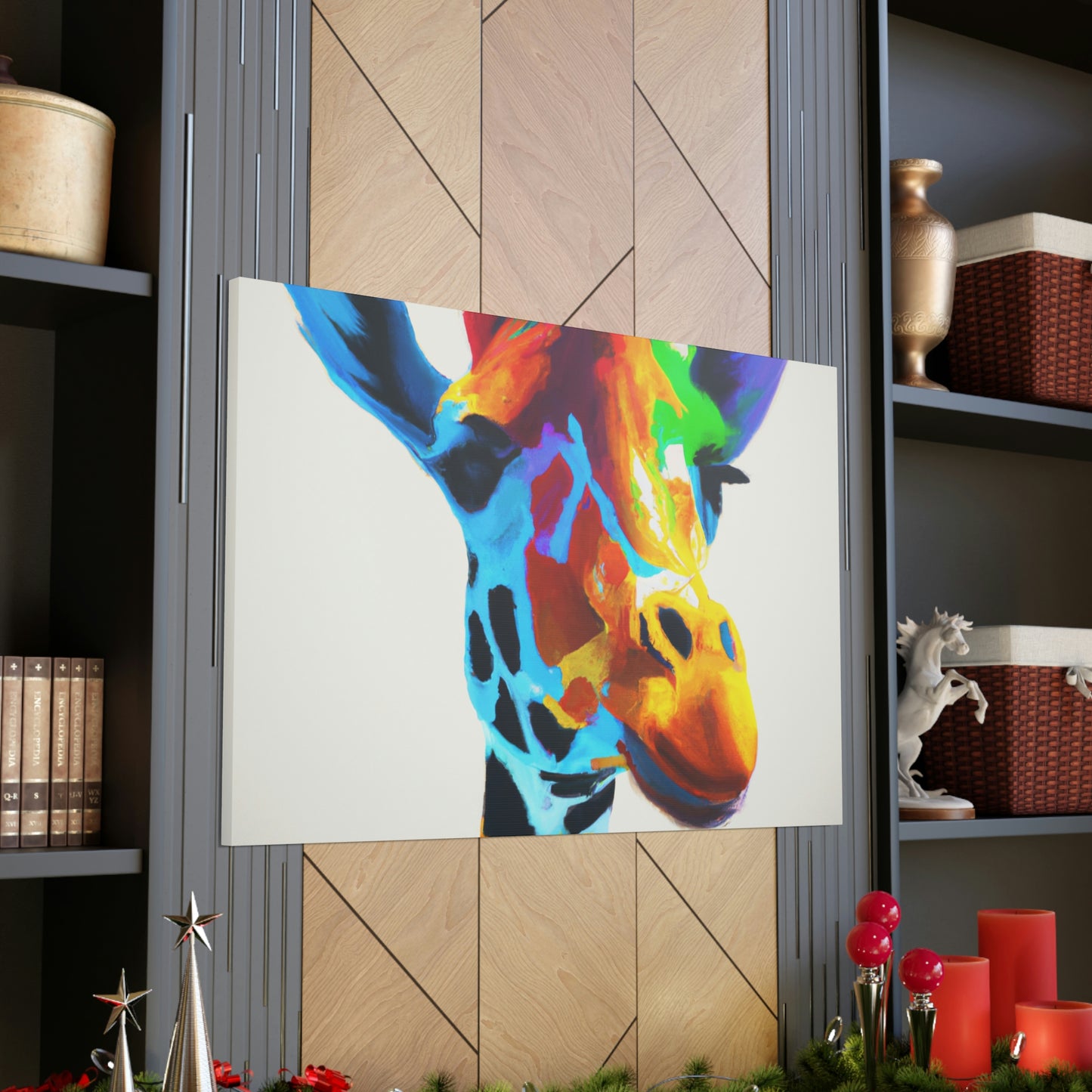 Vibrant Giraffe Dream. - Canvas