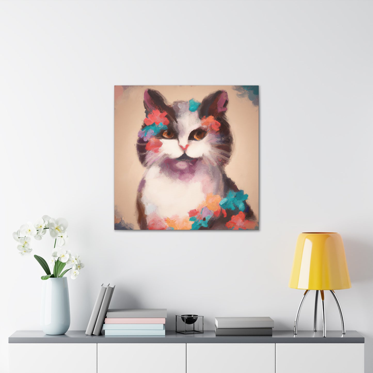Kitty Blooms - Canvas