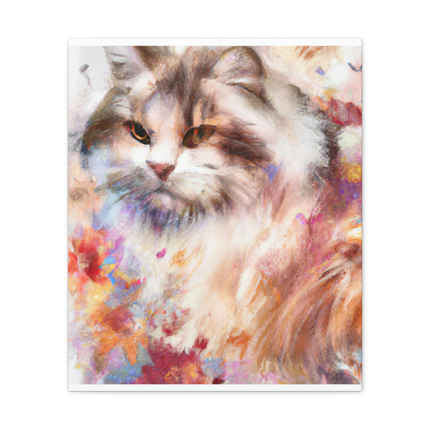 Feline Flora. - Canvas