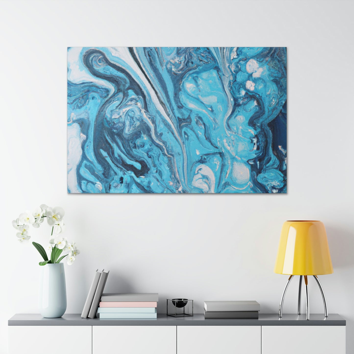 Aqua Swirl. - Canvas