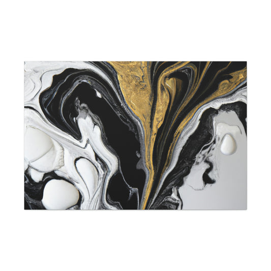 Golden Splatter Mosaic - Canvas