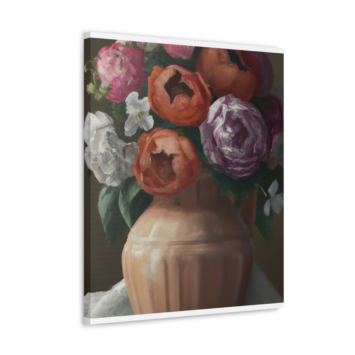 "Fading Floral Finesse" - Canvas