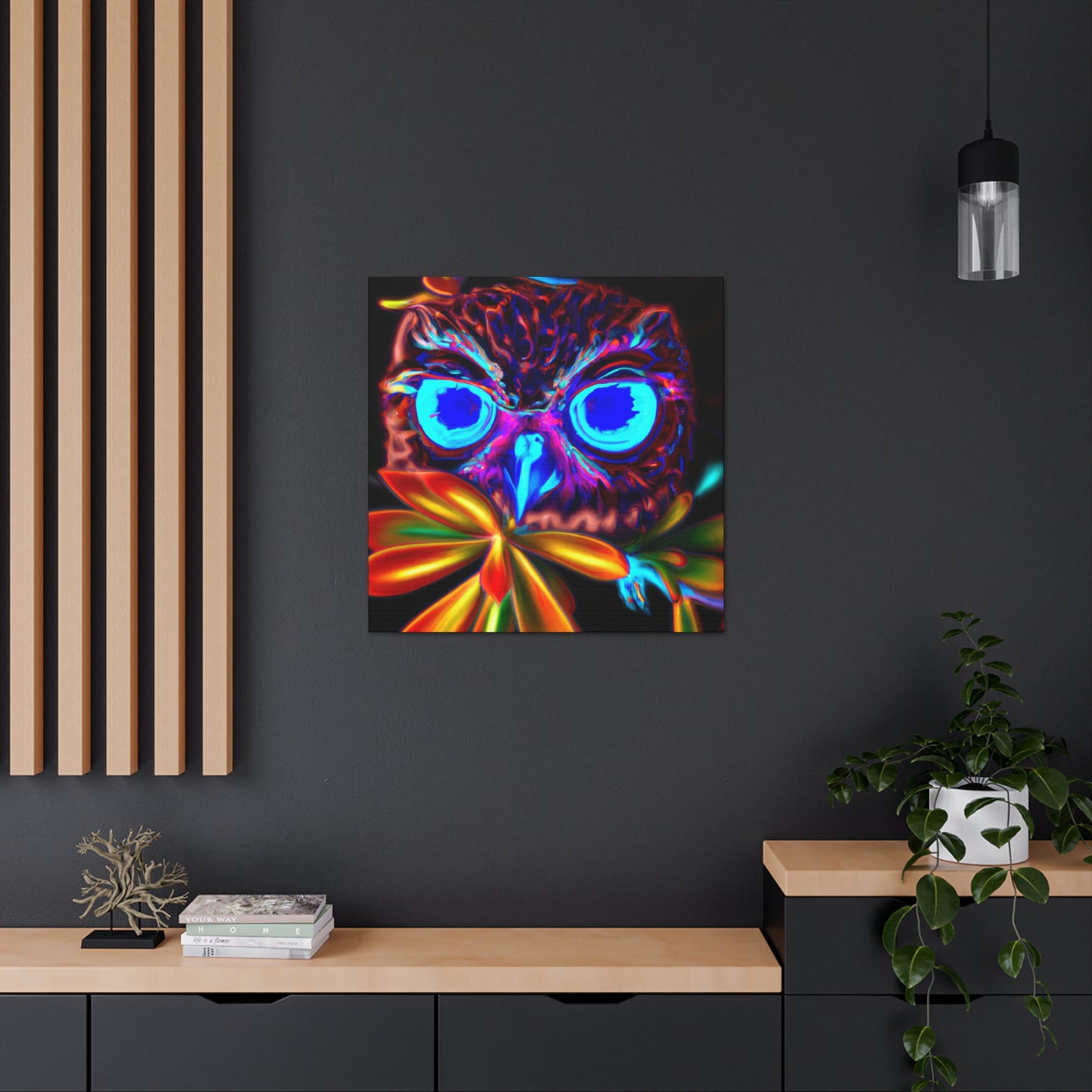 Neo-Owl Bloom - Canvas