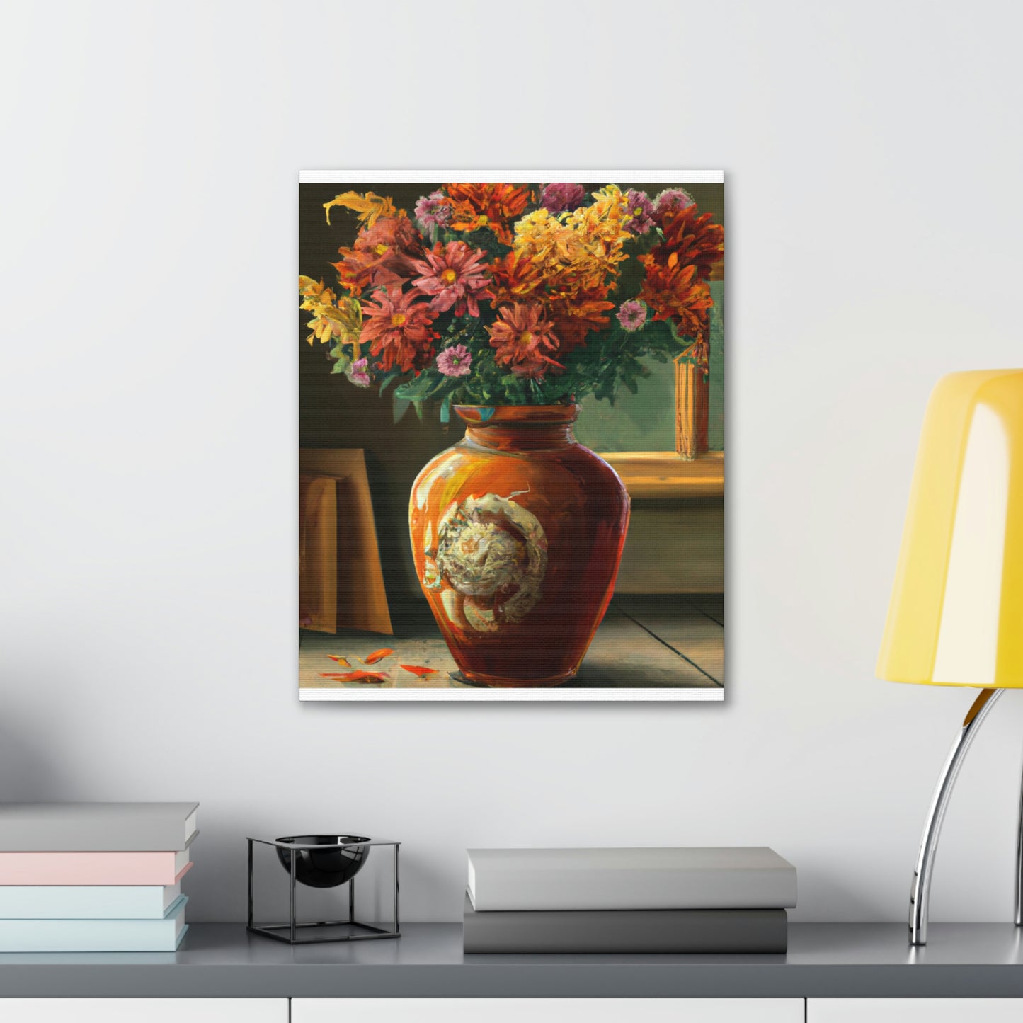Vaseful of Blooms. - Canvas