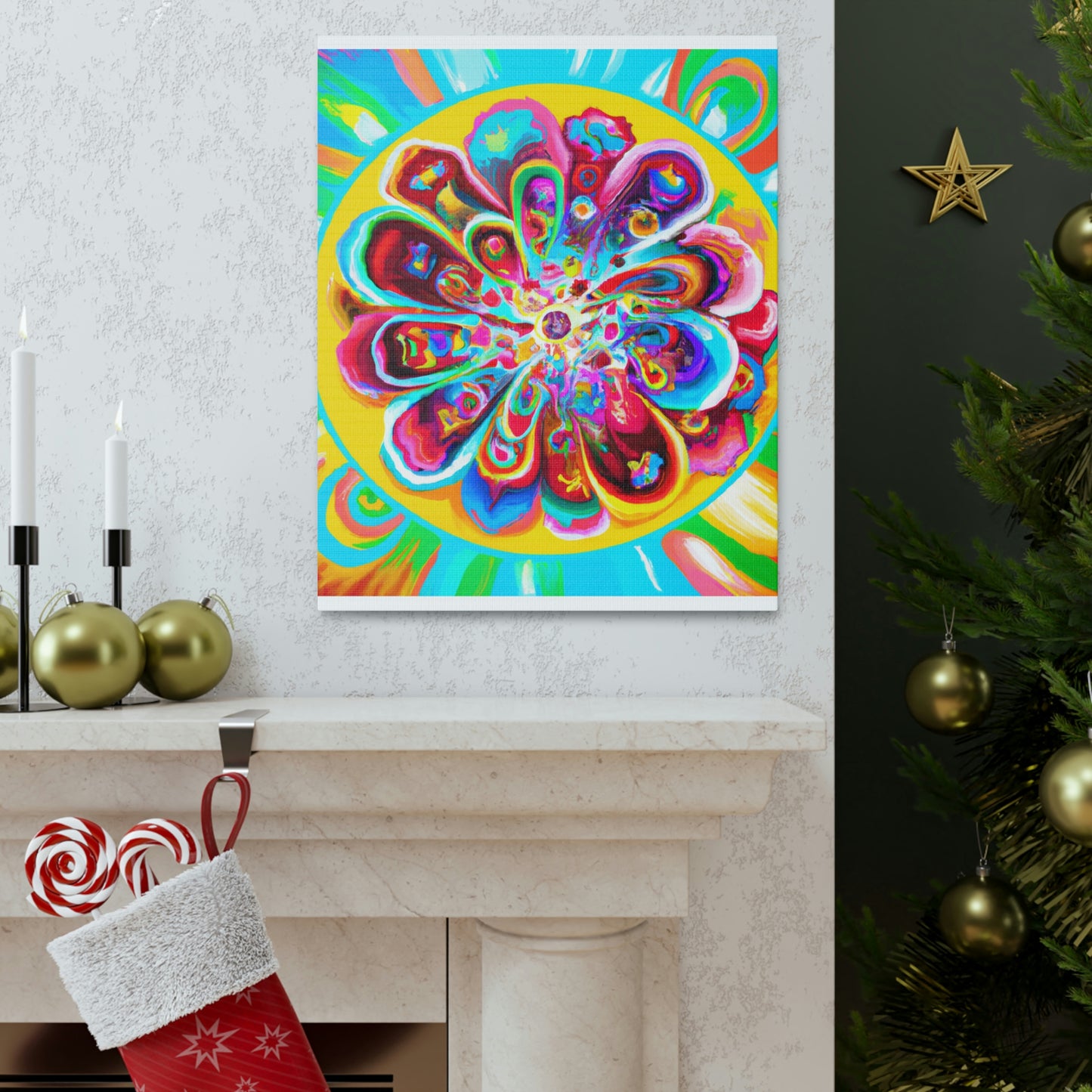 "Psychedelic Bloom" - Canvas
