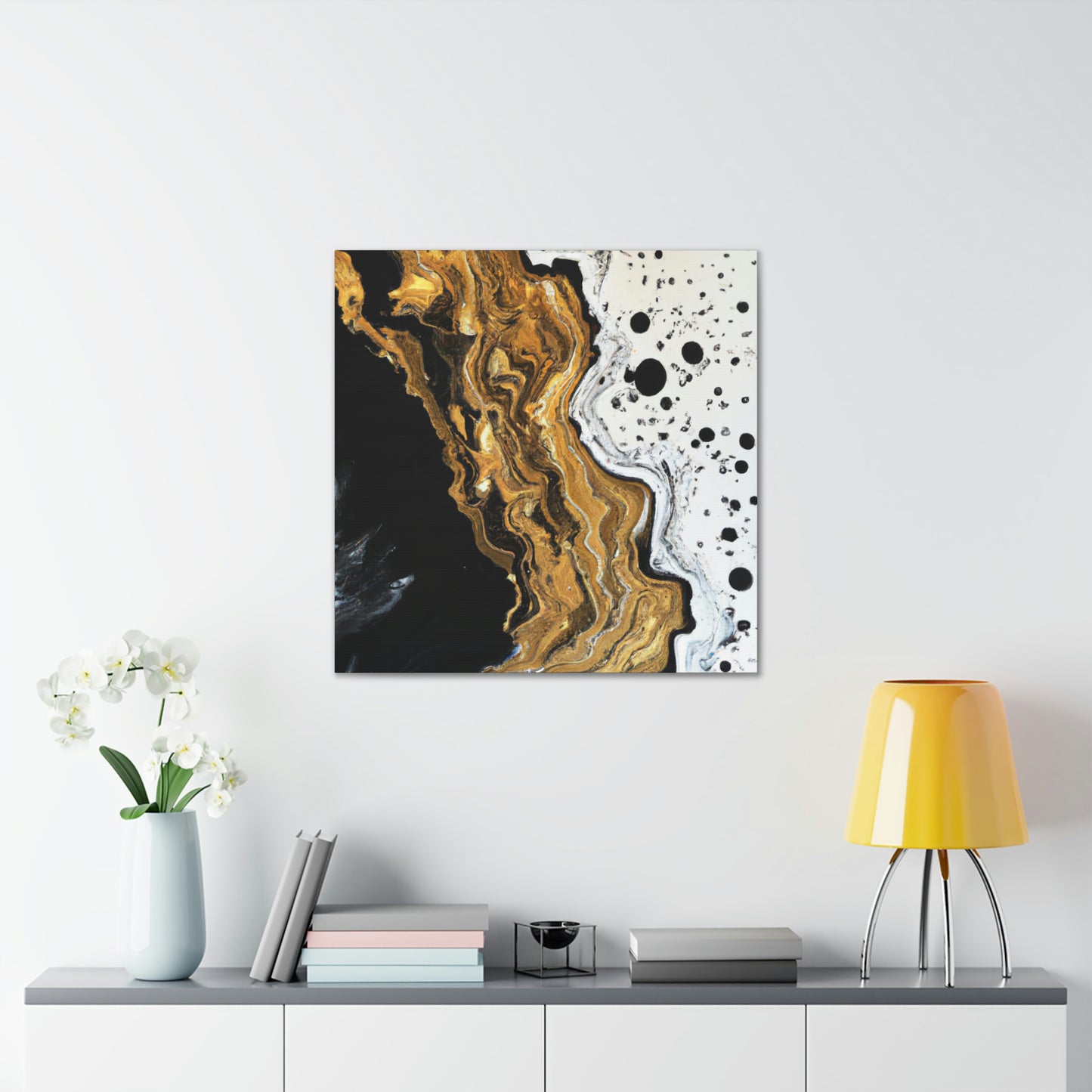 Midnight Gold Glitter - Canvas