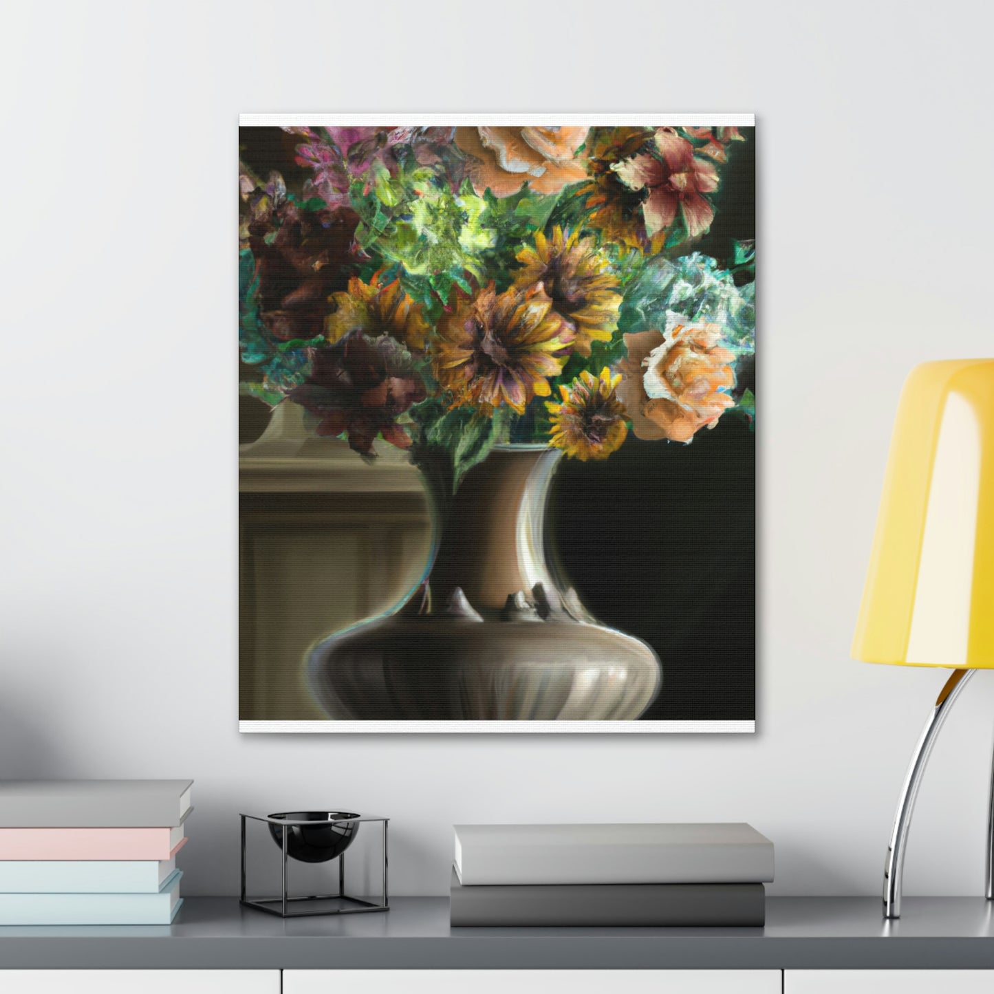 "Delicate Blossoms Vase." - Canvas
