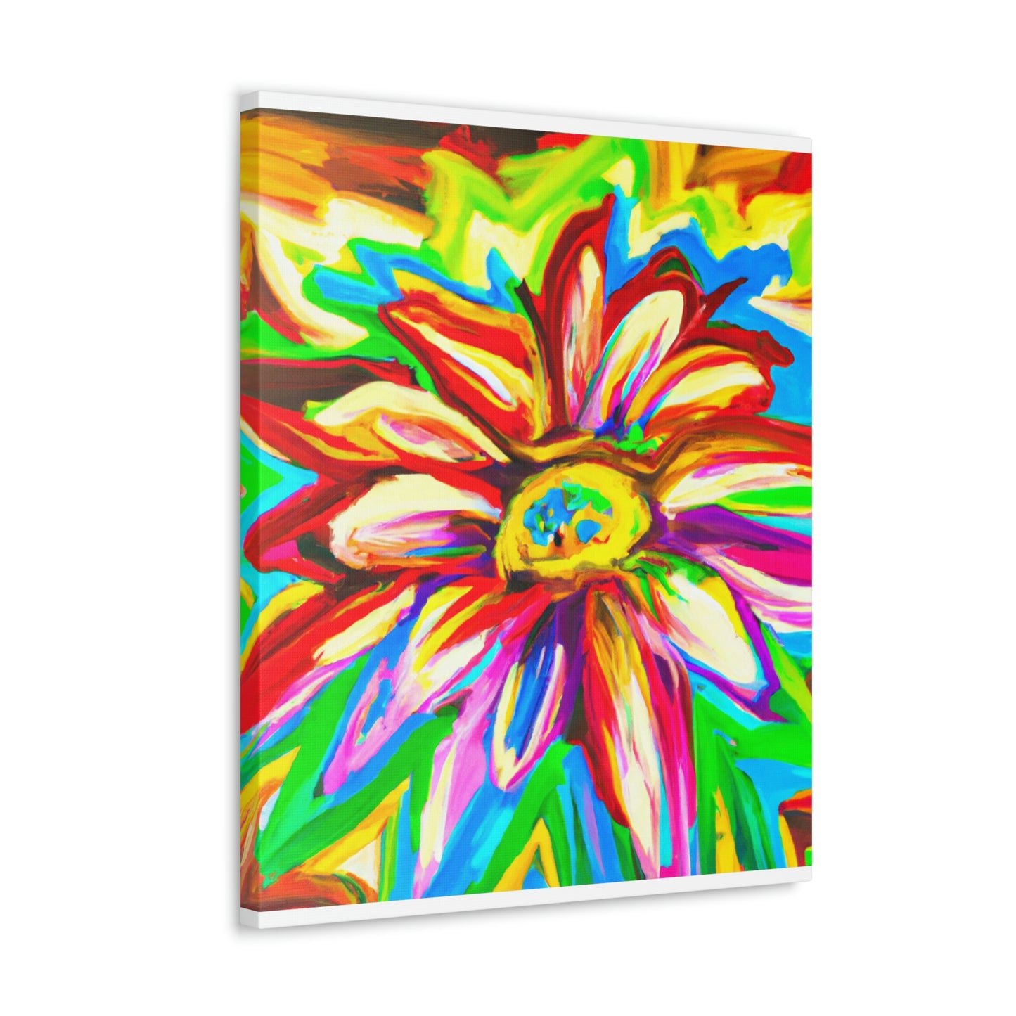 Vivid Floral Vibe. - Canvas