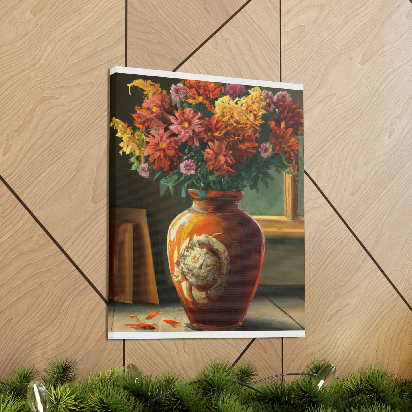 Vaseful of Blooms. - Canvas