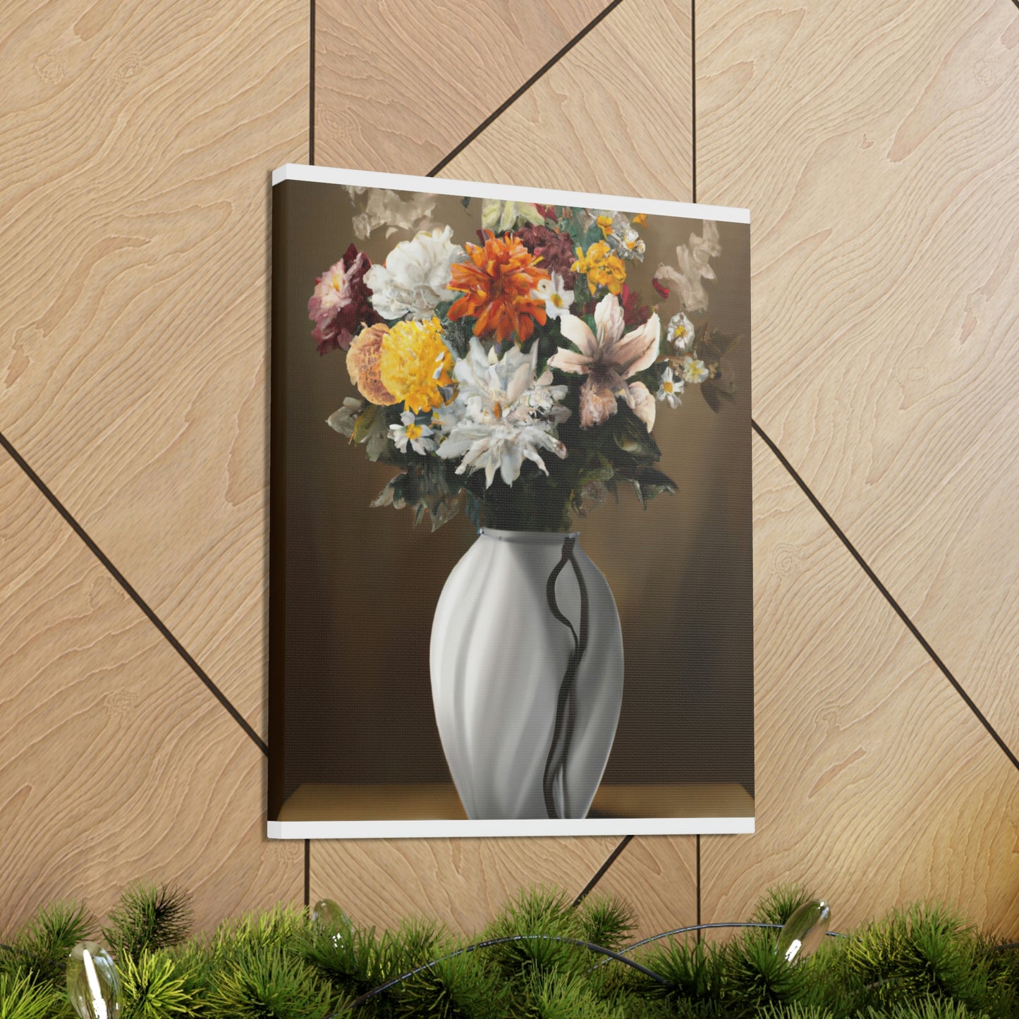 "Delicate Vase Blooms" - Canvas