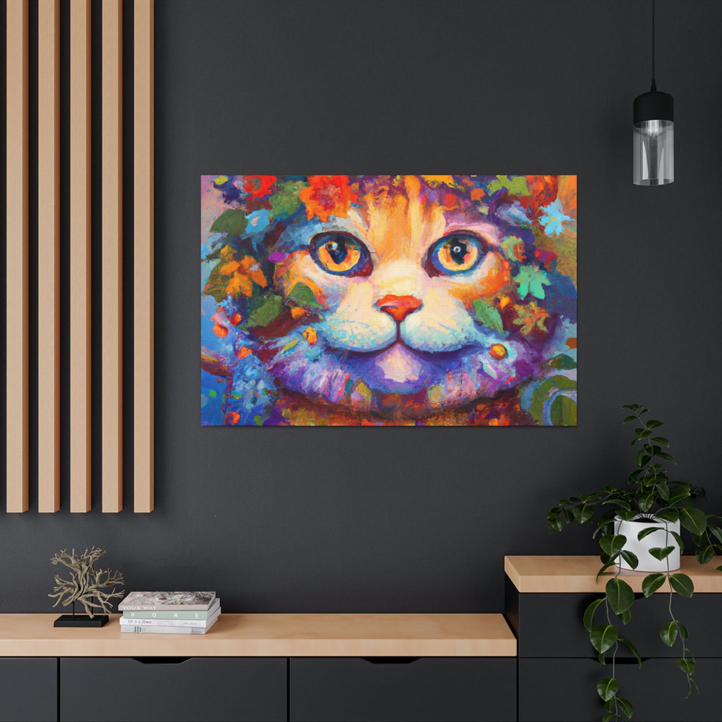 Feline Floral - Canvas