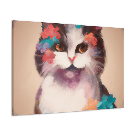Kitty Blooms - Canvas