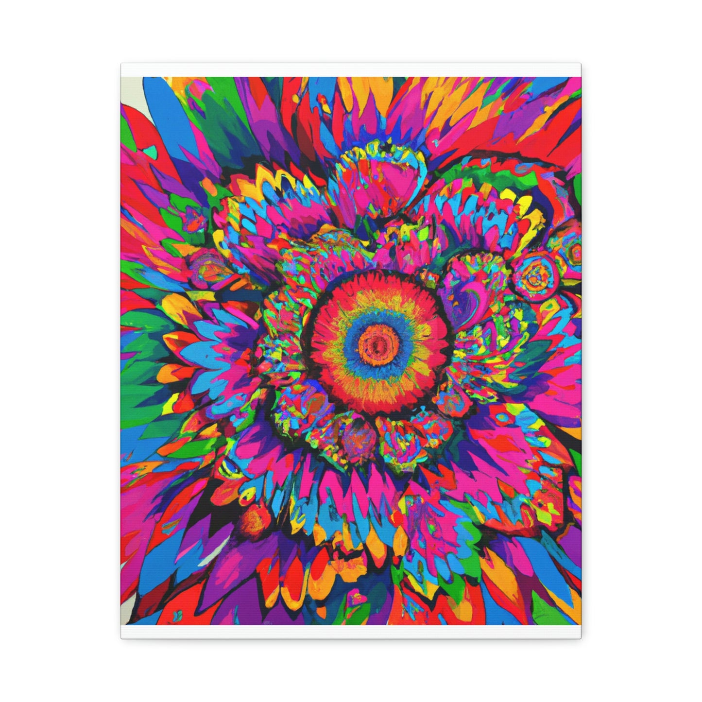 Vivid Floral Burst - Canvas