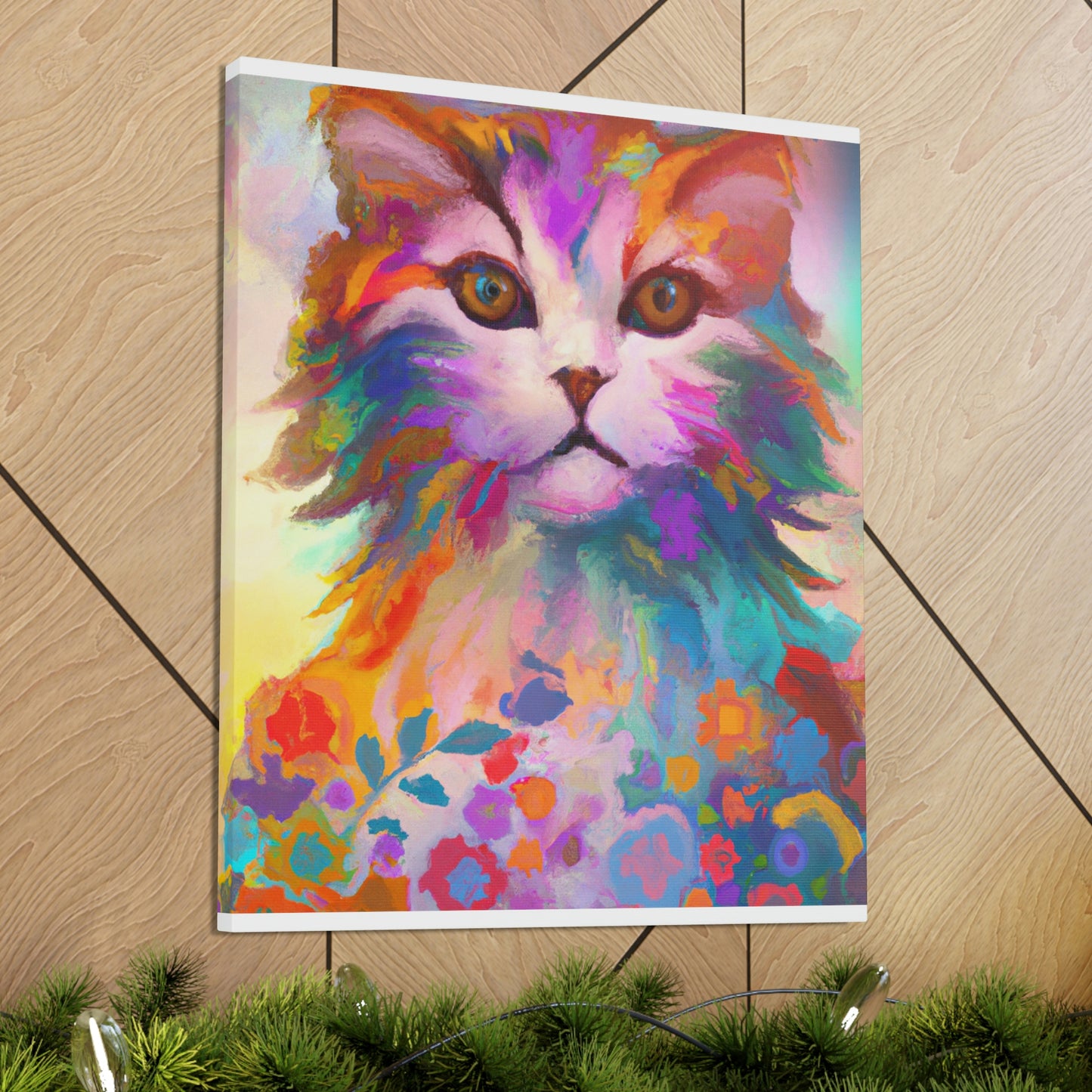 Floral Feline - Canvas