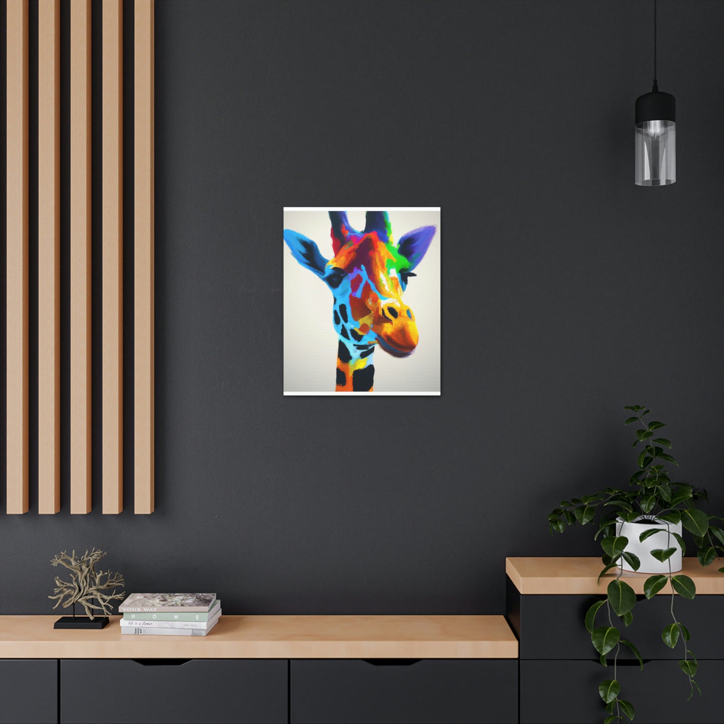 Vibrant Giraffe Dream. - Canvas