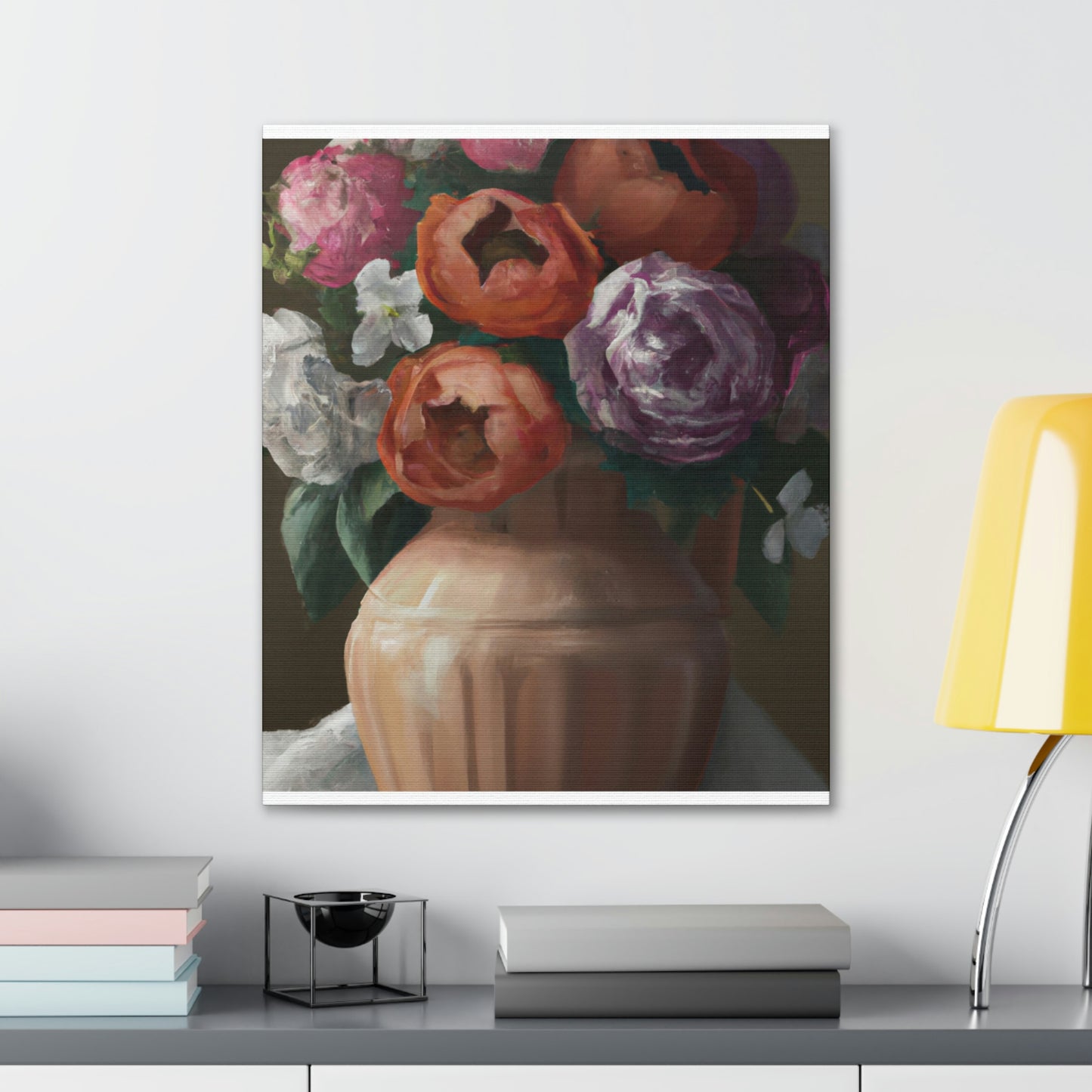 "Fading Floral Finesse" - Canvas