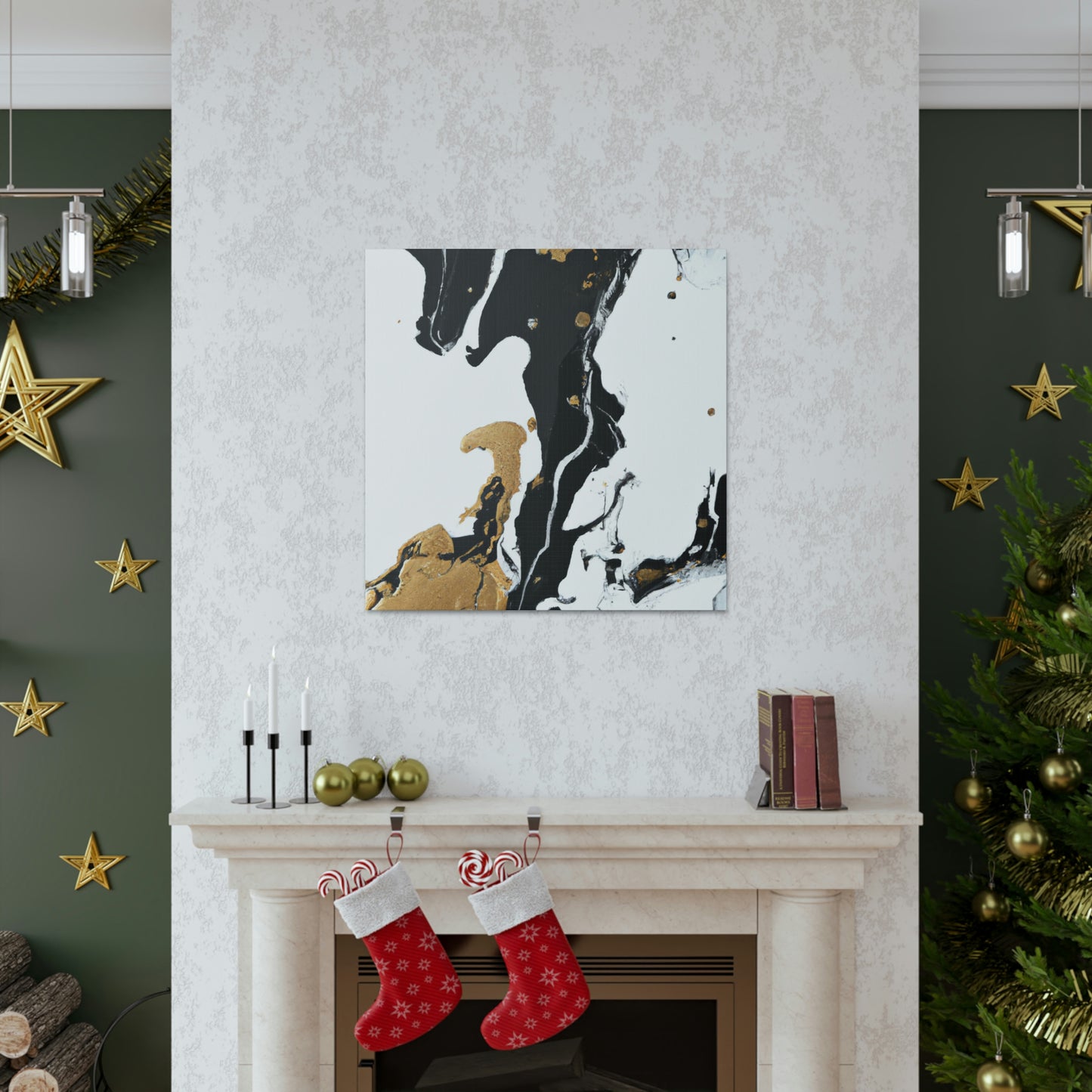 Midnight Gilded Bloom - Canvas